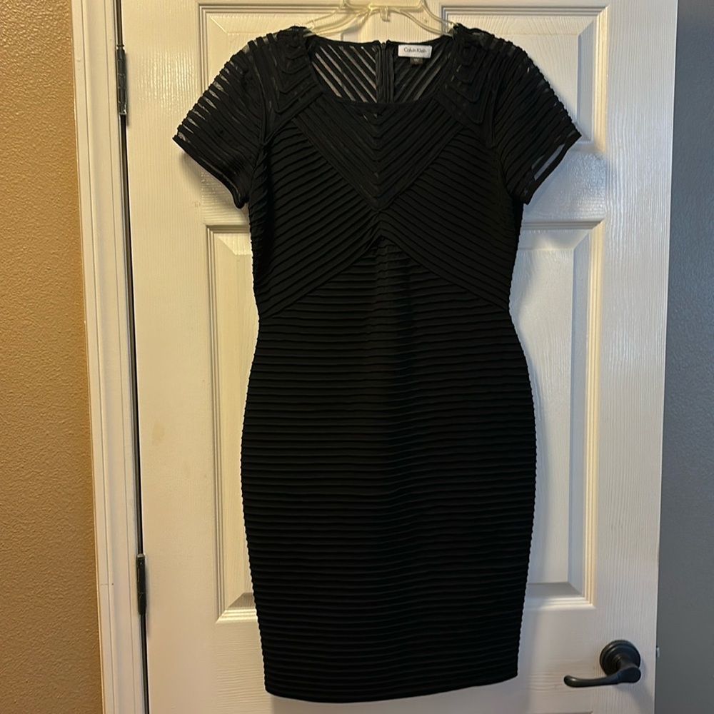 Women’s black Calvin Klein cocktail dress